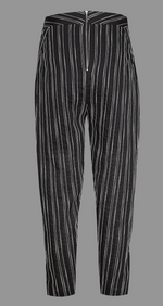 Load image into Gallery viewer, Black pants with white stripes
